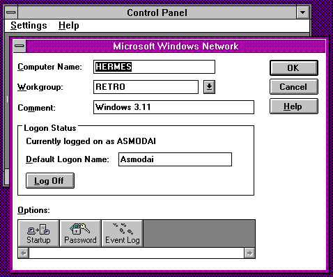 Windows network settings
