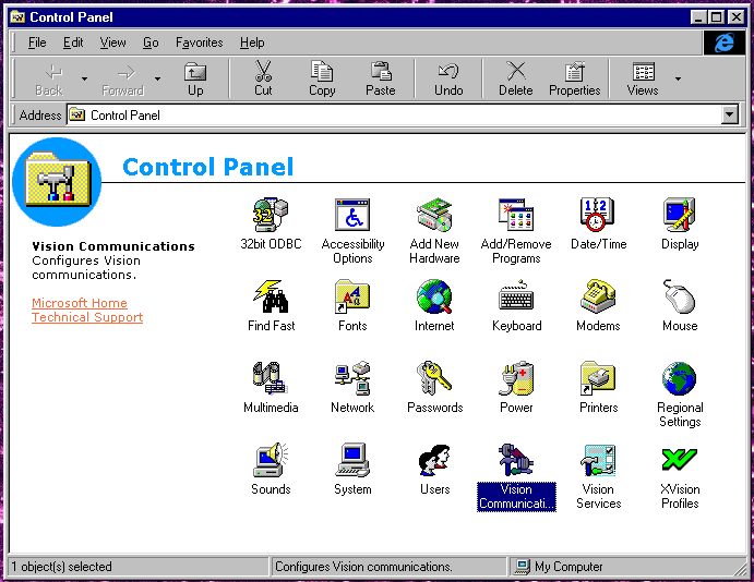 Control Panel applets