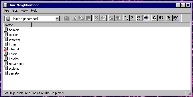 Unix Neighborhood host browser