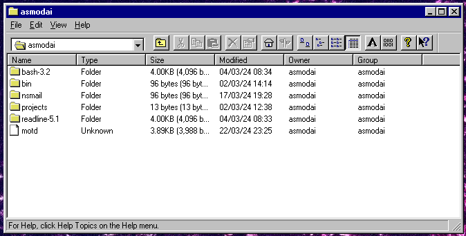 Unix Neighborhood file browser