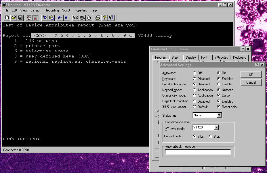 VT420 terminal emulator